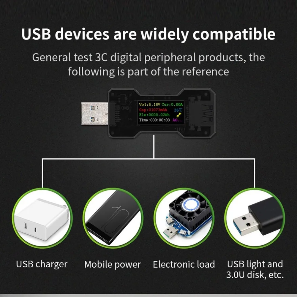 FNB18 usb-тестер DC Цифровой Напряжение счетчик; Амперметр; вольтметр Amperimetro Ампер детектор напряжения Мощность банк Зарядное устройство индикатор