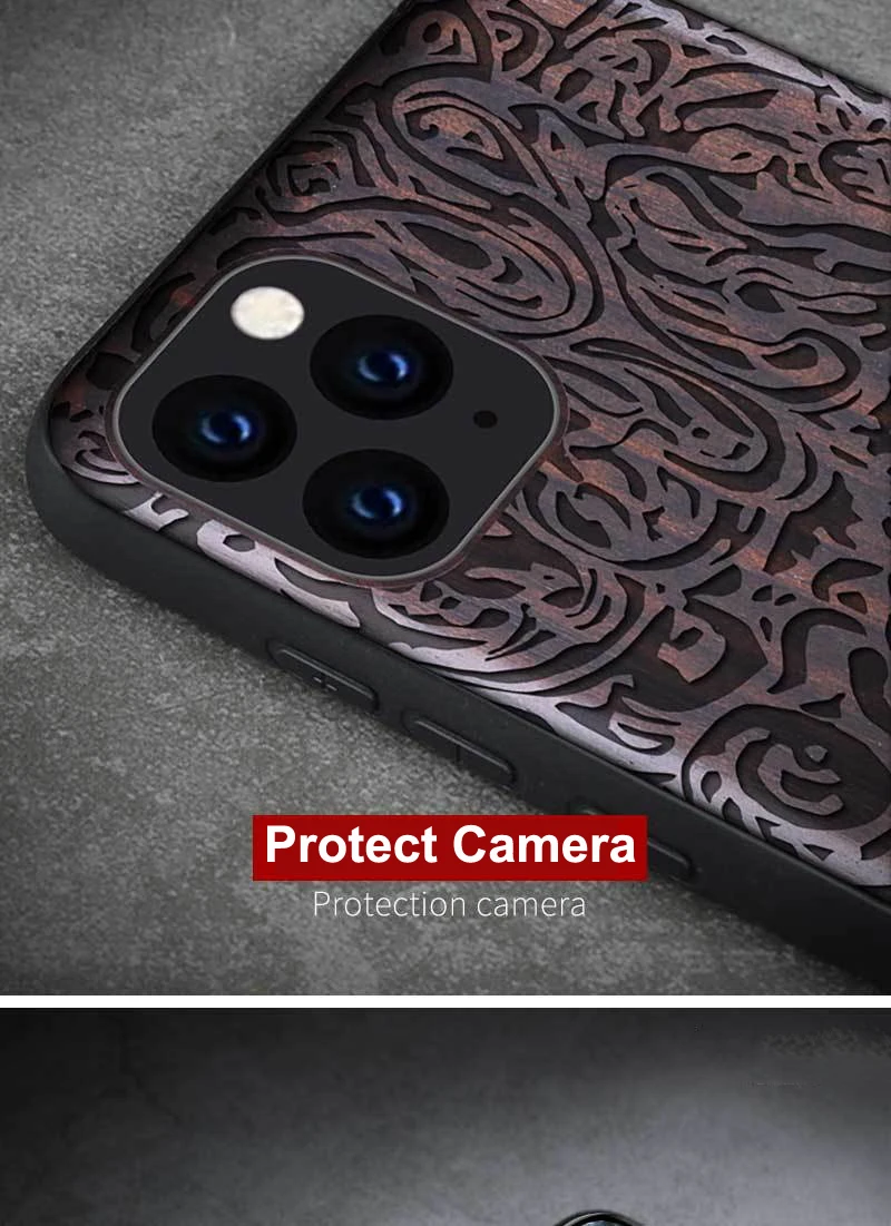 Чехол из сандалового дерева для iPhone 11 Pro Max 11Pro XS Max XR X 7 8 Plus 6 6S+ чехол 3D рельефный узор Деревянный Твердый чехол Funda