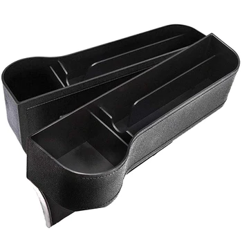

2PCS Car Seat Storage Box Console Side Pocket Coin Phone Organizer Cup Holder
