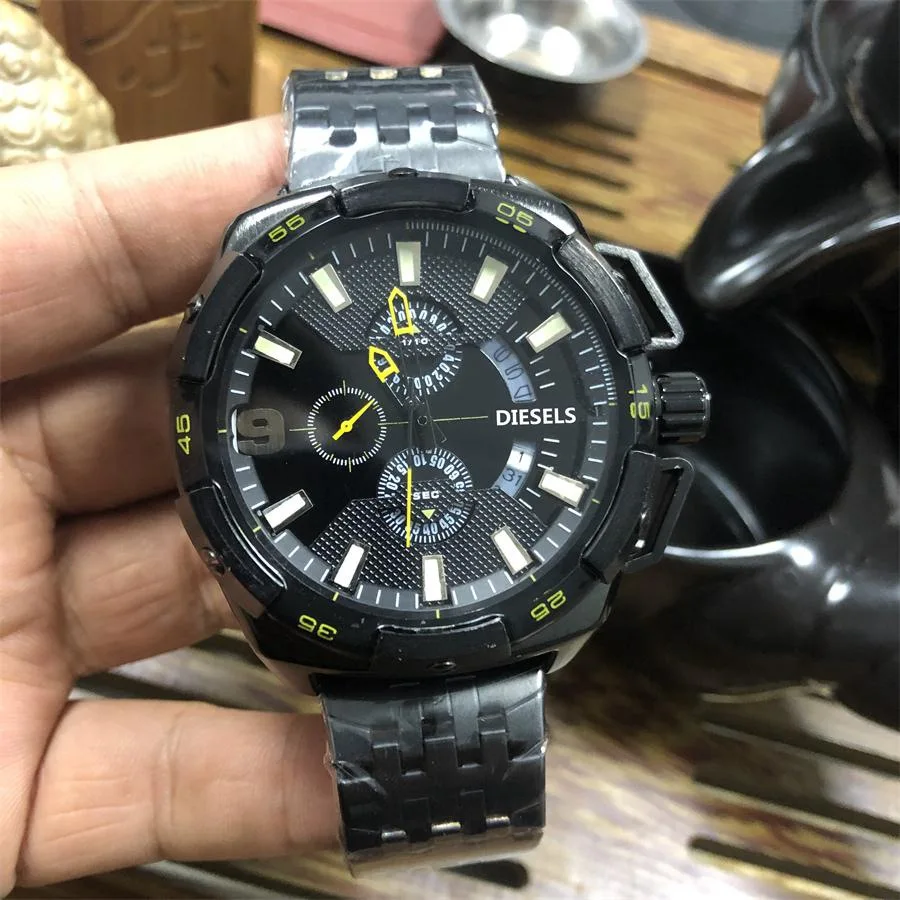 

2019 High Quality DIESELS Brand quartz wrist Watch for Men Multifunction style stainless steel Calendar Date Watches Small