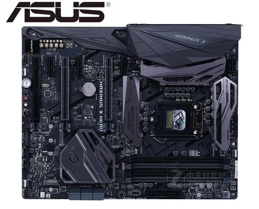 Б/у оригинальная материнская плата для настольного компьютера ROG MAXIMUS X HERO LGA 1151 DDR4