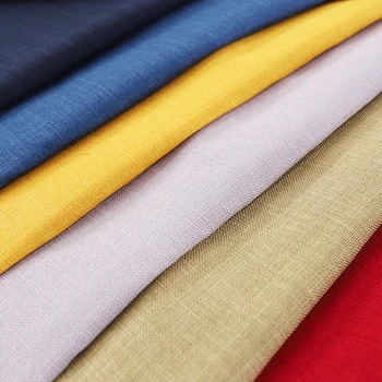 

linen upholstery fabric textile fabrics polyester solid material for sofa curtain and DIY sewing