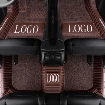 

Car floor mats with Logo/Brand Logo made for Toyota Hilux 5D full cover case car-styling carpet rugs PVC leather perfect liners