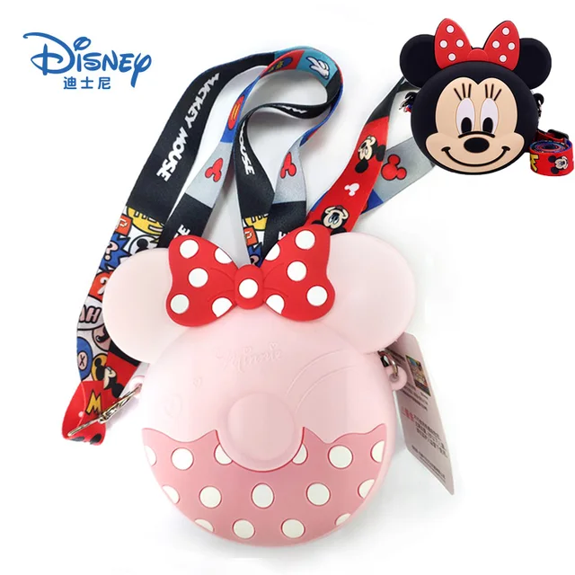 Disney Mickey Mouse Children Bag Cartoon Silicone Minnie Donald Duck Doughnut Wallet Baby Crossbody Bag Toys For Kids Girl Gift 1