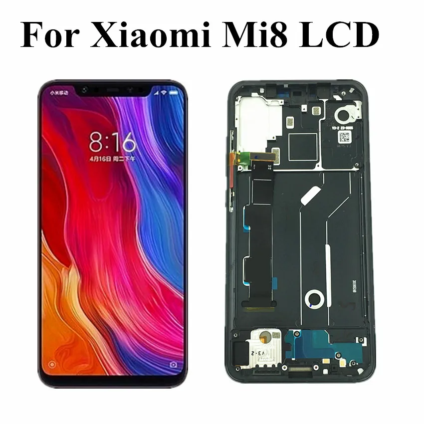 Хороший TFT экран для Xiaomi mi 8 lcd дисплей дигитайзер сборка Сенсорная панель экран Замена для Xiaomi mi 8 lcd mi 8 lcd