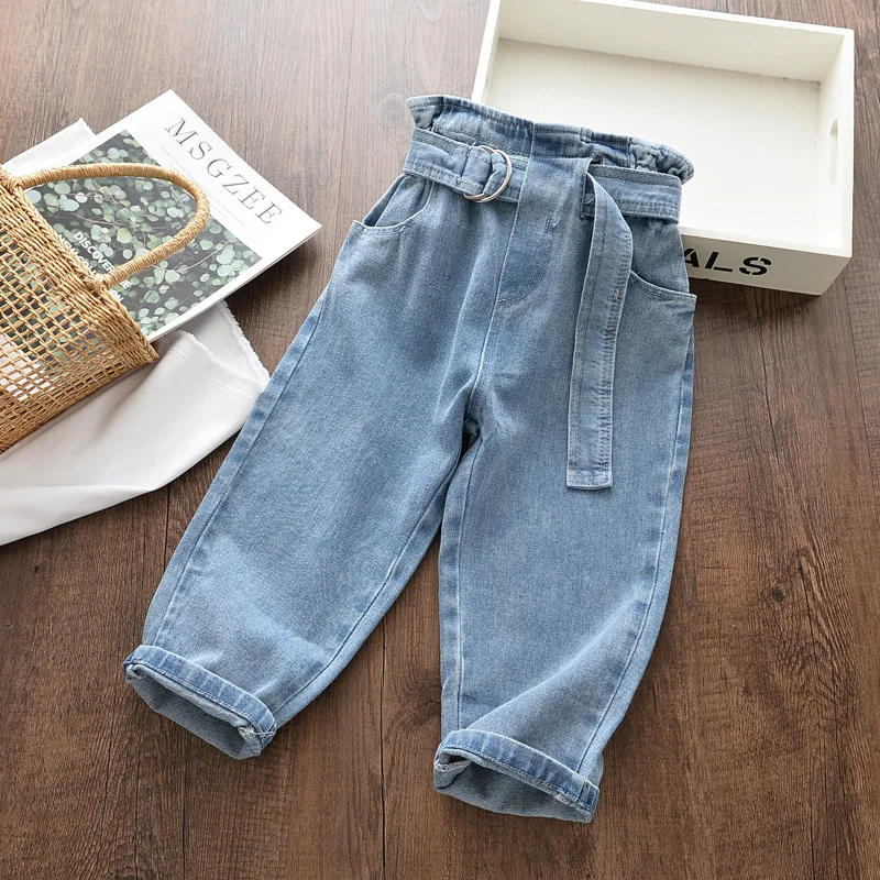 Chifuna Boutique Jeans для девочек дырками отвлеченные джинсовые брюки летние модные
