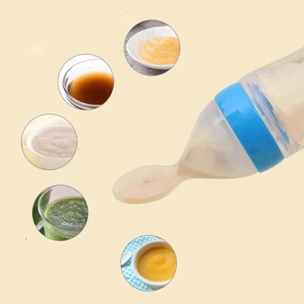 Baby Spoon Bottle Feeder Dropper Silicone Spoons for Feeding Medicine Kids Toddler Cutlery Utensils Newborn Children Accessories 3