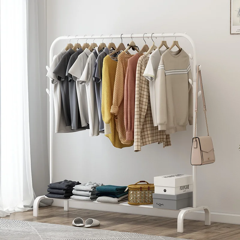 

Coat Rack Assembly Bedroom Hanging Clothes Shoes Bags Organize Storage Shelf Wardrobe cabides para roupa Drying Racks