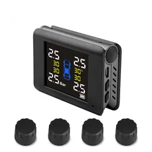 Складная Беспроводная система контроля давления в шинах TPMS для hyundai для KIA Универсальный цифровой Солнечный автомобильный TPMS