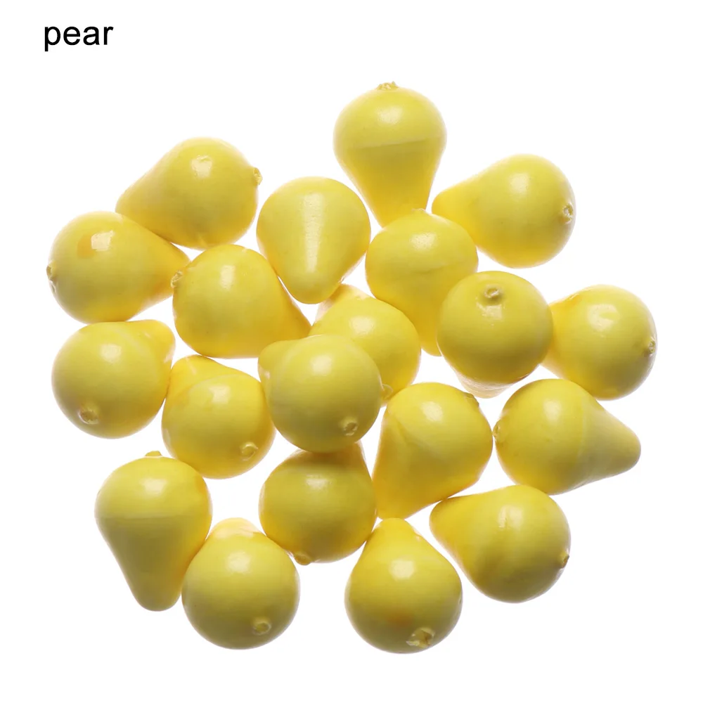 pear 20 шт. мини моделирование фрукты овощи искусственное яблоко персик Чили вишня реалистичные фрукты искусственная ягода игрушки домашний Декор Орнамент - Цвет: pear