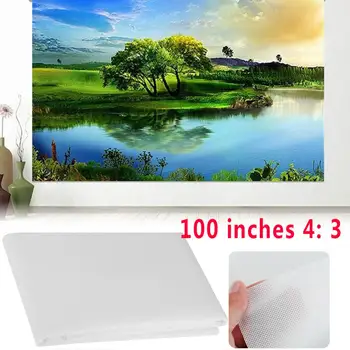

Projector Screen Soft Projection Screen 4:3 100 inch Party Cinema Projection Curtain Collapsible LED Projector Home Theater