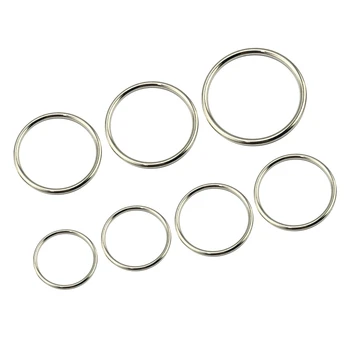 7 size Top quality metal bondage penis lock cock ring erection ball stretcher male delay Ejaculation sex toys for men 2