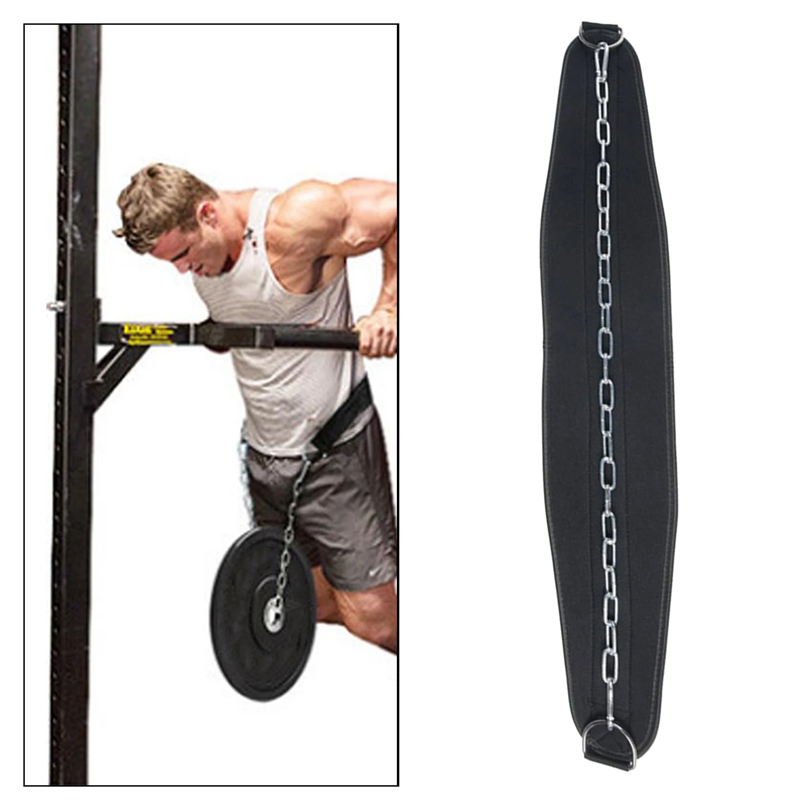 Weight Lifting Dip Belt Exercise Belt Fitness Body Building Belt Hold 110-220lbs