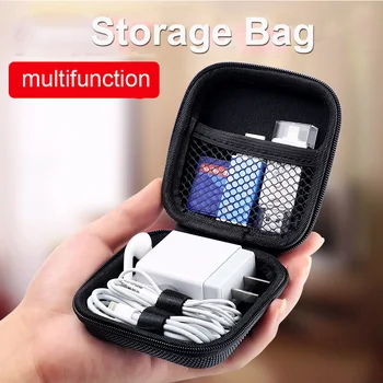 

Earphone Wire Organizer Box Data Line Cables Storage Box Case Container Coin Headphone Protective Box Case Container