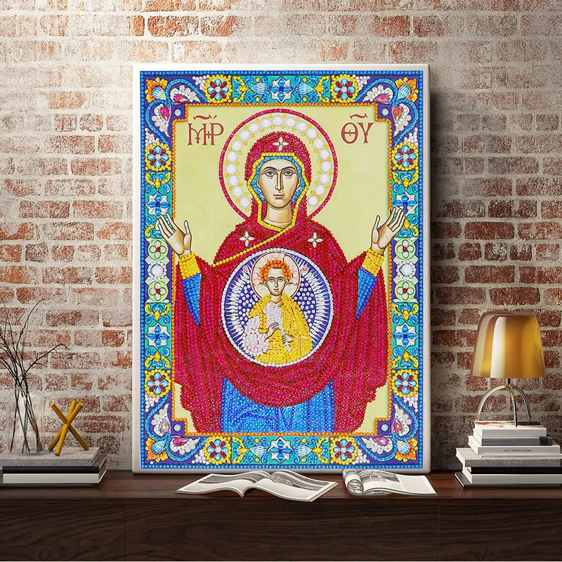 5D DIY Diamond Painting Icon Diamond Embroidery Mosaic Big Bead Pearl Glass Stone Drill Sale New Decor (2)