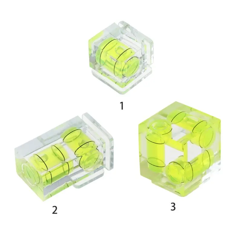 One-Two-Three-Dimensional Bubble Level For Camera Level Adapter For Cameras Measure Tools