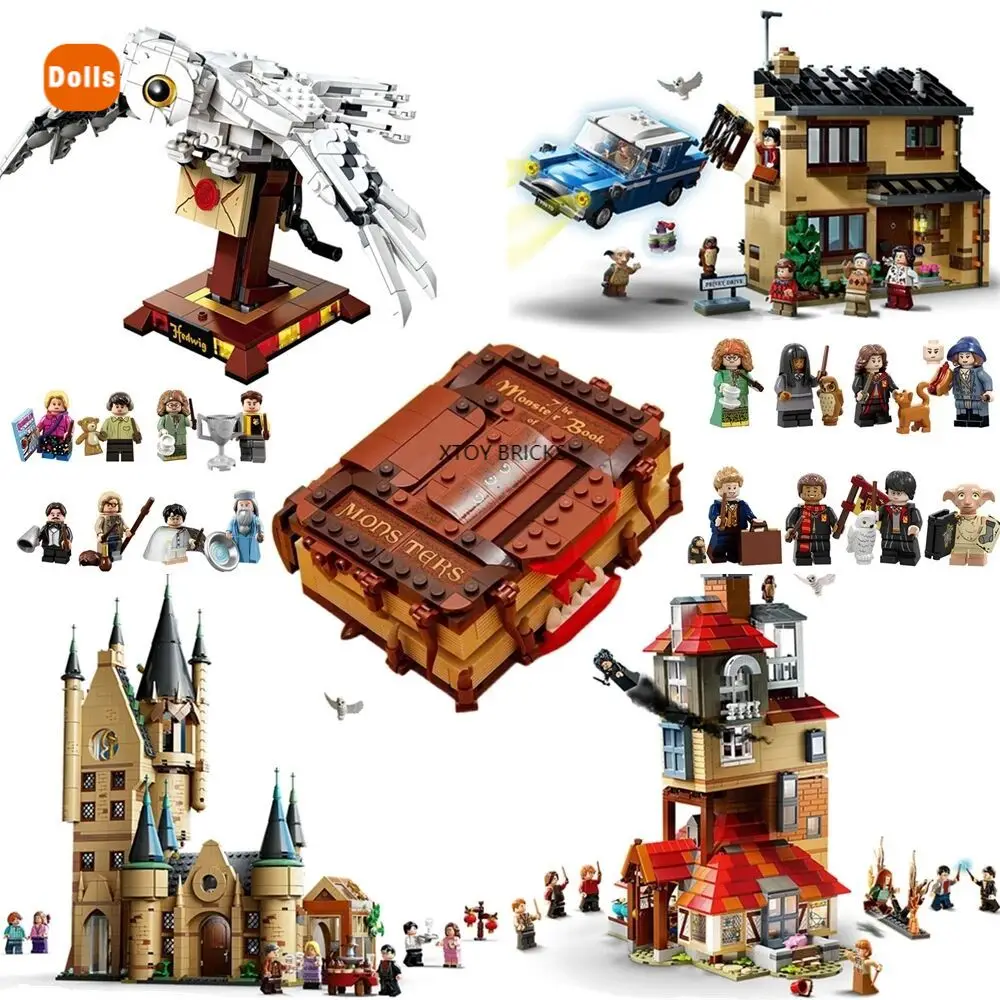 2020 novo castelo mágico harris no céu great hall quidditch jogo expresso buckbeak resgate hedwig blocos de construção tijolos brinquedos