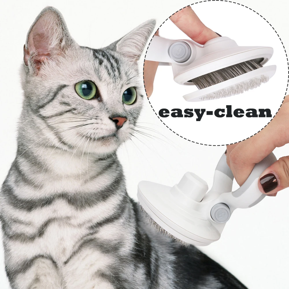 

Remove Hair Cat Brush Dog Pet Grooming Brush Metal Dog Comb Cat Brush Pet Hair Remover Pet Grooming Shedding Comb For Cat M007-S
