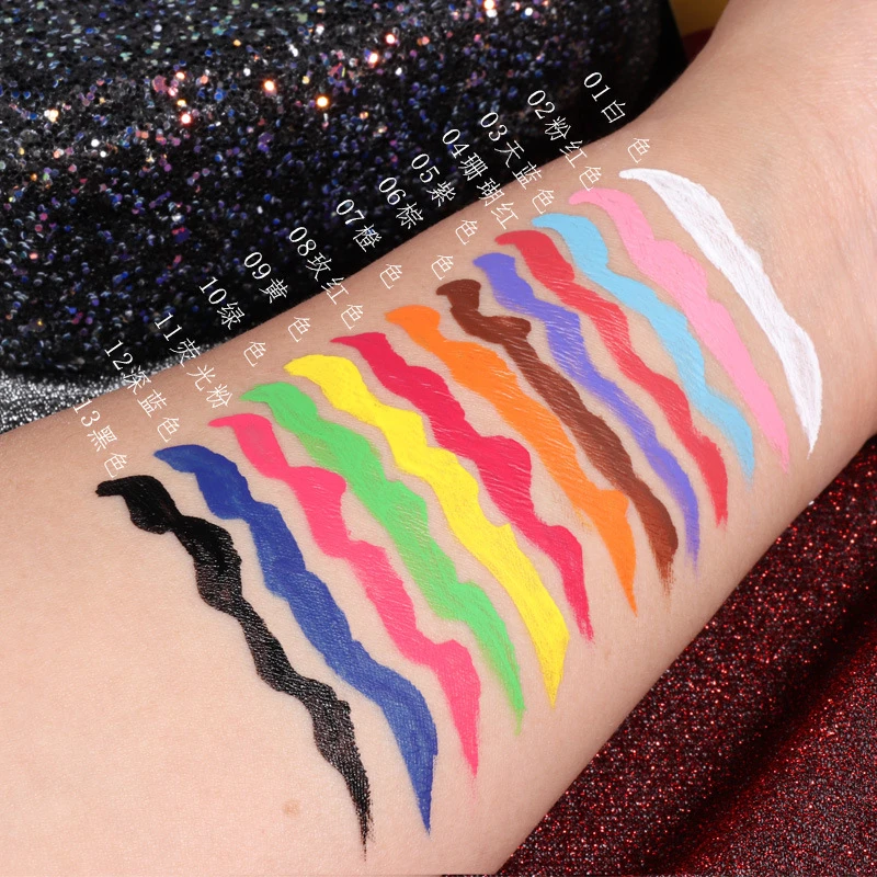 17 Colors Neon Liquid Eyeliner Pencil Waterproof Colorful Blue Green Yellow White Eye Liner Pen Women Makeup Eyes Cosmetics 3