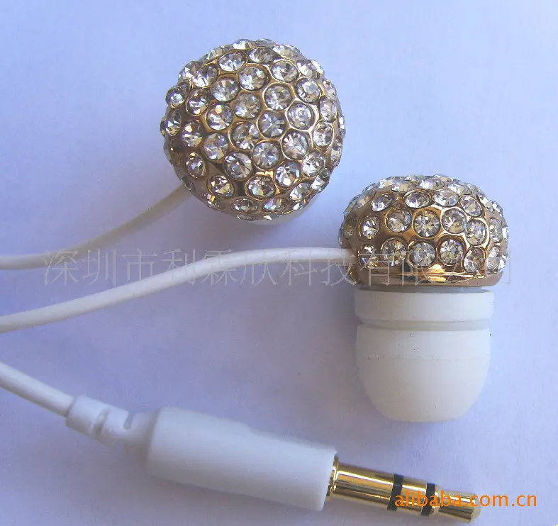 

Women's GIRL'S Only Fashion Shenzhen Earphones Factory New Style Diamond Czech Diamond In-ear Mobile Phone Headset Earplug