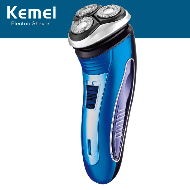 

Kemei Electric Razor Rechargeable 3D Triple Floating Blade Heads Men's Shaver Razor Shaving Machine Face Care Men Beard Trimmer