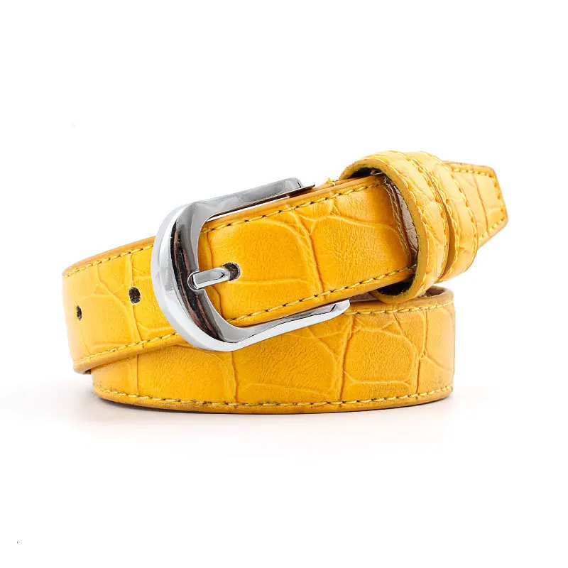 yellow 2,5 см широкий черный белый из кожи пу, с рисунком под змеиную кожу женский ремень Серебряный квадратный сплав Пряжка женский пояс Джинсы Ремни - Цвет: yellow