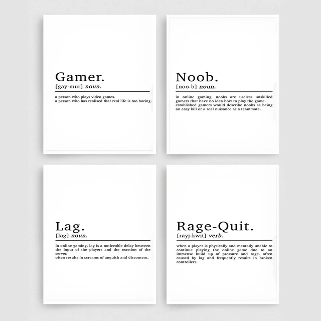 Rage-quit, Lag and Noob - Set de poster