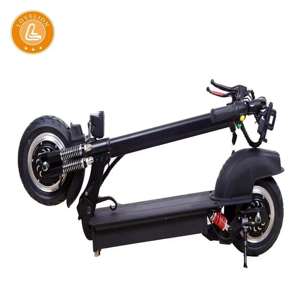 

LOVELION folding double drive electric Portable scooter 48V Li-on battery electric black 10 inch explosion-proof off-road tire