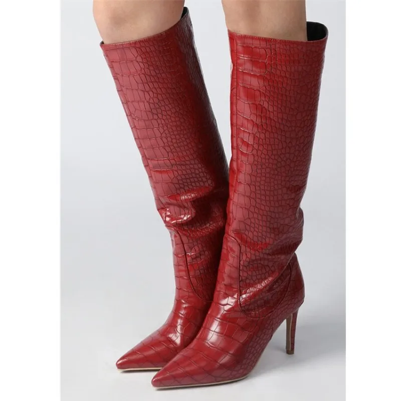ladies designer knee high boots