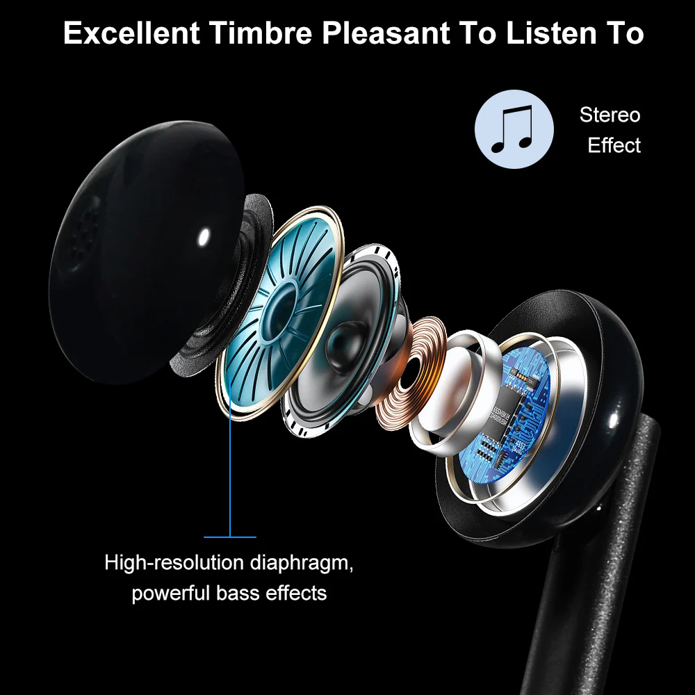  Earphone Headphones For Smart Phone PC Earphones Gaming Music Stereo Bass Headset Wired Earbuds HiF - 4000018463085