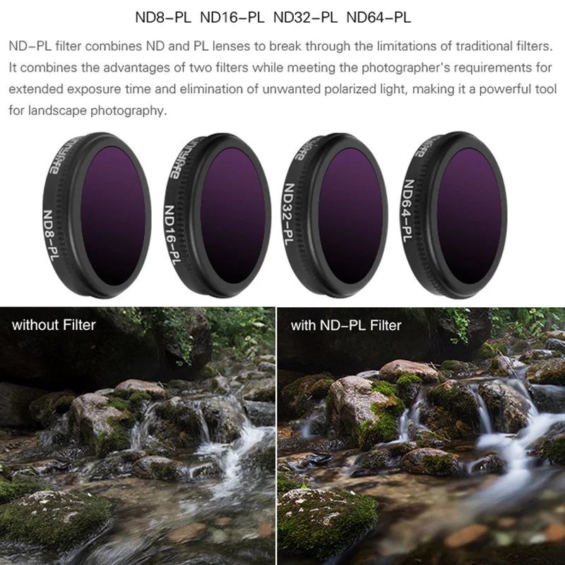 Фильтр для дрона UV CPL ND8/ND16/ND32 ND64-PL поляризационные фильтры нейтральной плотности Набор для DJI Mavic 2 Zoom Drone аксессуары