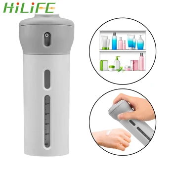

HILIFE Refillable Bottle 4 in 1 Empty Sub-bottle Travel Dispenser Press Container Shampoo Lotion Shower Gel Soap Bottle