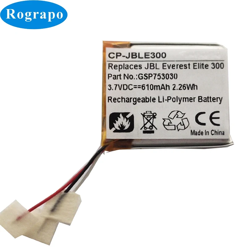 Новый литий-полимерный 610mAh GSP753030 Сменный аккумулятор для JBL Everest Elite 300 E45BT DUET BT