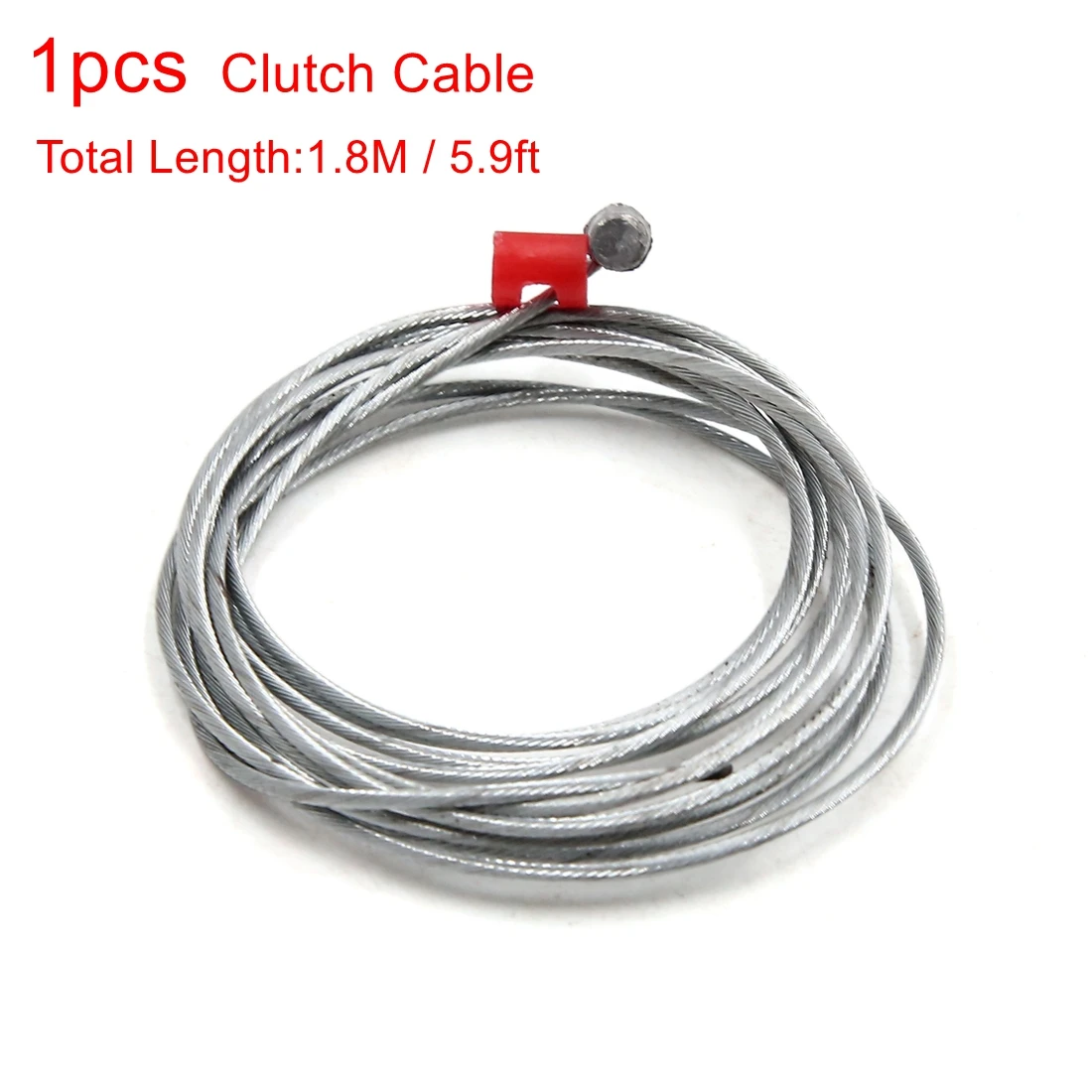 1pcs Clutch Uxcell, универсальный, 2 шт., 1,8 м, длина, металлическая линия сцепления, кабель, провод тормоза, ускоритель, кабель, провод для мотоцикла, скутера - Цвет: 1pcs Clutch