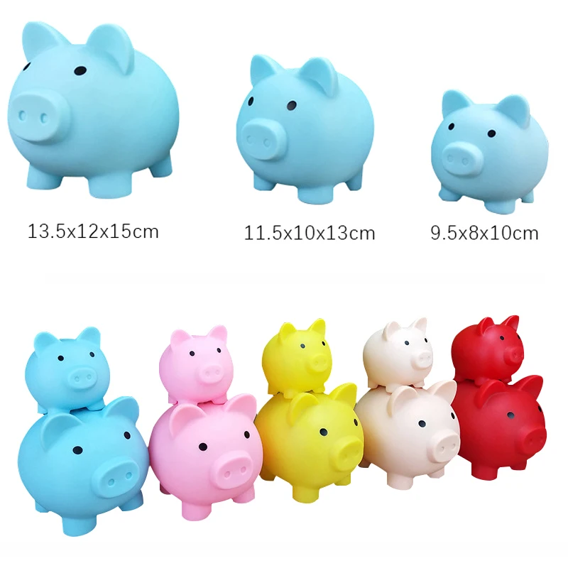 Piggy Bank Wooden Piggy Bank Coin Bank Coin Holder Wooden Money Box Coin Saver Cartoon Pig Money Box Piggy Bank Coin Storage Box Kids Toy for Birthday Gift Money Saving Children Bank Home Decor