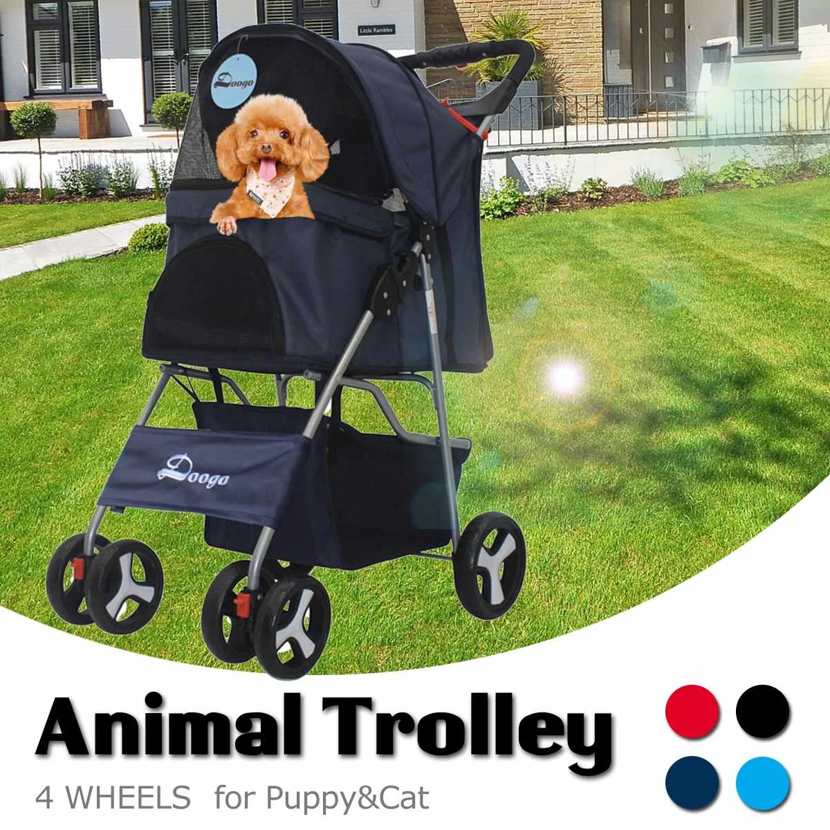 

2019NEW Pet Stroller Teddy Puppy Out Trolleys Small Cat Foldable Stroller Lightweight Dog Supplies Top Selling Product In 2019