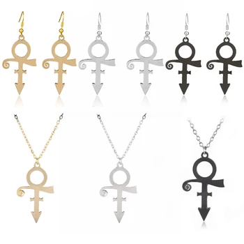 

Prince RIP Memorial Symbol Earrings for Women Accessories Drop Earring Creative Gifts