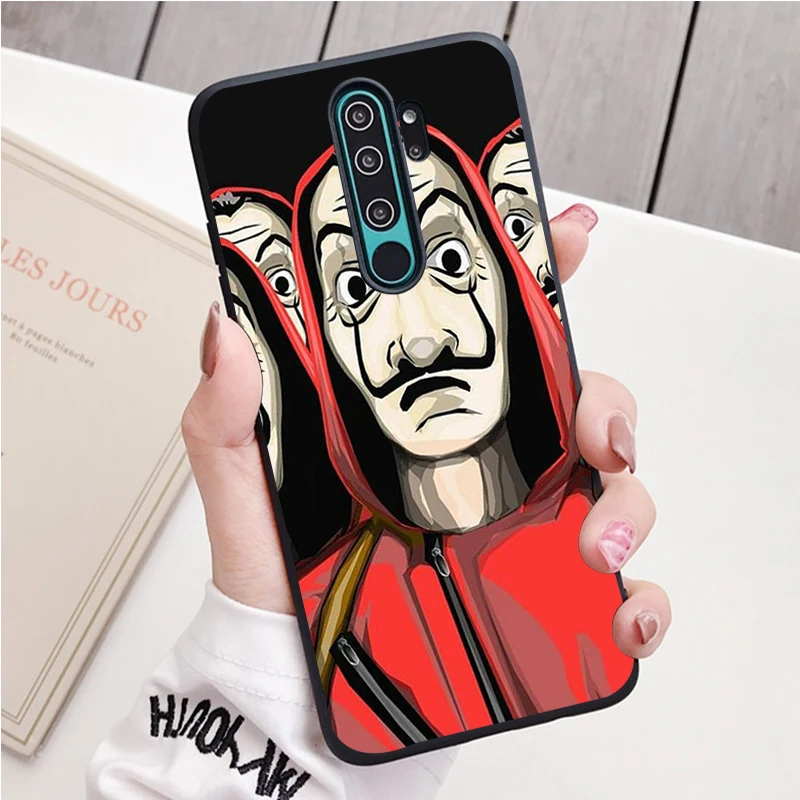 La Casa De Papel Đen Ốp Điện Thoại Bao Da Dành Cho Redmi Note 9 8 7 Pro S 8T 7A