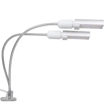 

LED Plant Grow Light Bulb USB Timer Full Spectrum Dual Head Growing Lamps Indoor