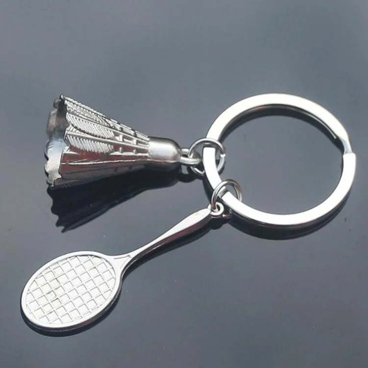 В настоящее время доступны 3D металлическая мини-модель бадминтон ракетка брелок спортивный клуб юбилей праздничный подарок