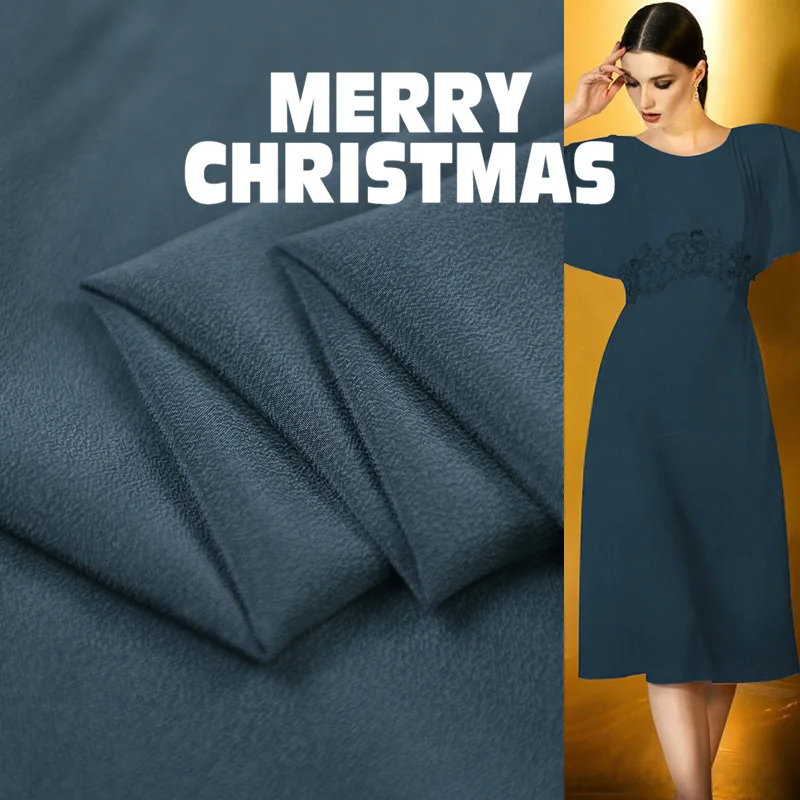 19 Осенняя Новинка 135 см широкая однотонная окрашенная моющаяся Шелковая креповая ткань для женского платья модная ткань с принтом Сделай Сам шитье