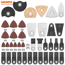 

120/24Pcs Multi-Function Bi-metal Precision Saw Blades Oscillating Blade Multi Wood Cut Kit Chipboard Tool Circular Saw Blade