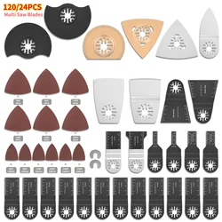 120/24Pcs Multi-Function Bi-metal Precision Saw Blades Oscillating Blade Multi Wood Cut Kit Chipboard Tool Circular Saw Blade