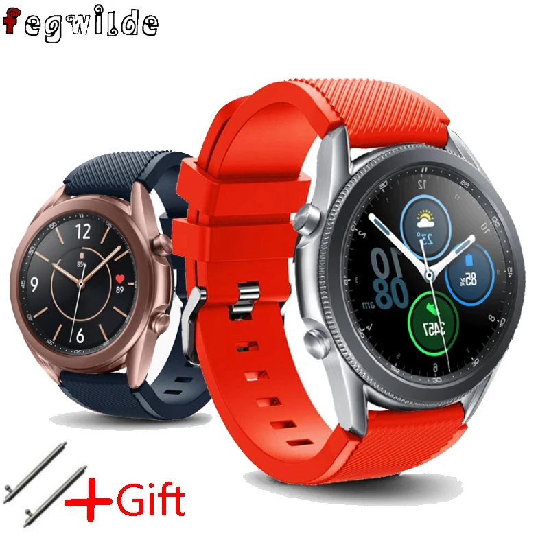 ремешок для часов Galaxy watch 46 мм samsung gear S3 Frontier active мужские ремешки 22 силиконовый