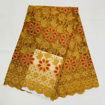 

Orange 2020 High End Heavy Net France Lace Fabric With 3 D Flowers High Quality African Handmade mesh embroidered French Lace