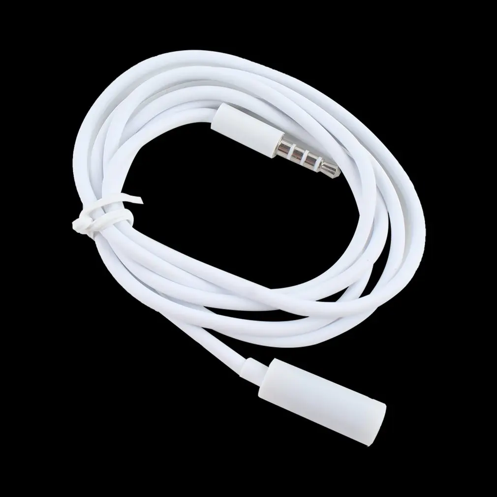 1M 3 5mm Earphone Extension Cable Female to Male F M Headphone Headset Stereo Audio Extension Cable Cord White drop ship