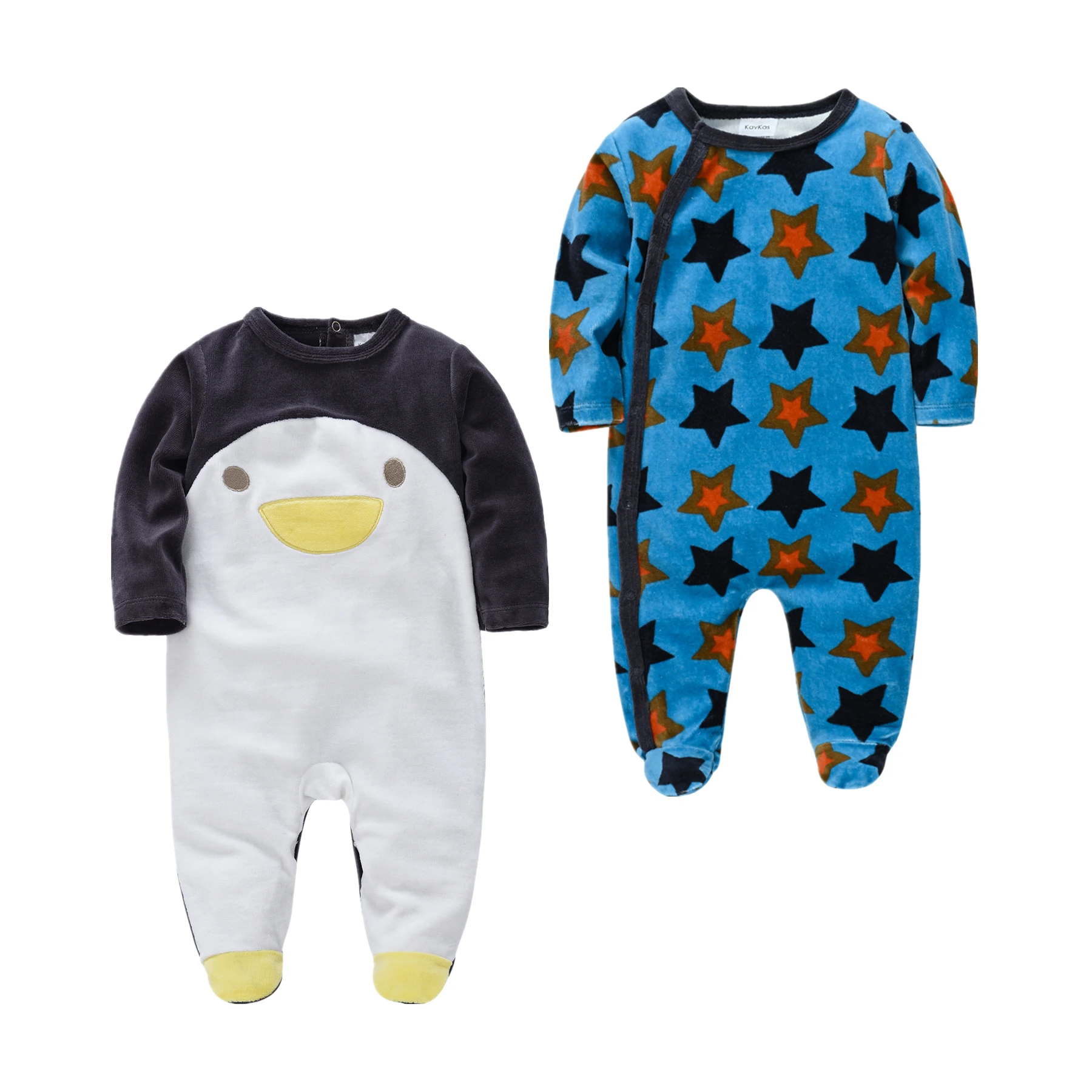 

Velvet Warm Newborn Baby Rompers Jumpsuit Infant Clothing Autumn Toddler Baby Clothes roupas bebe de Winter Cartoon Baby Onesies