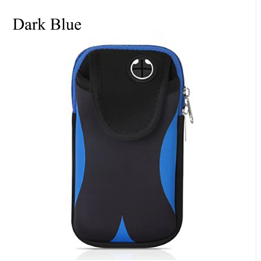 Dark Blue Универсальная водонепроницаемая Спортивная нарукавная сумка с отверстием для наушников, сумки для мобильного телефона, нарукавная сумка для спорта на открытом воздухе - Цвет: Dark Blue