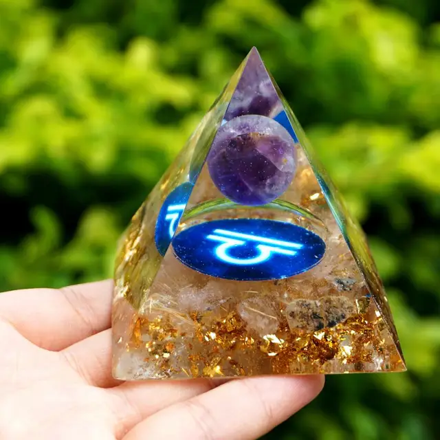 Orgonite pyramid libra zodiac - Image 3