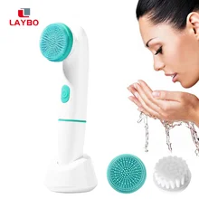 

LAYBO Ultrasonic Vibration Electric Facial Cleansing Brush Silicone Sonic Face Cleansing Brush Blackhead Remover Cleaner